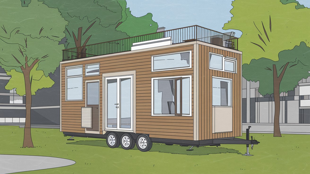 Une Tiny House Spacieuse Avec un Toit Terrasse Innovationsfr