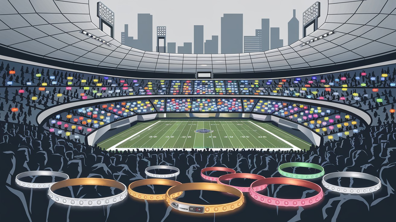 PixMob illumine le Super Bowl LIX avec ses bracelets LED   Innovationsfr