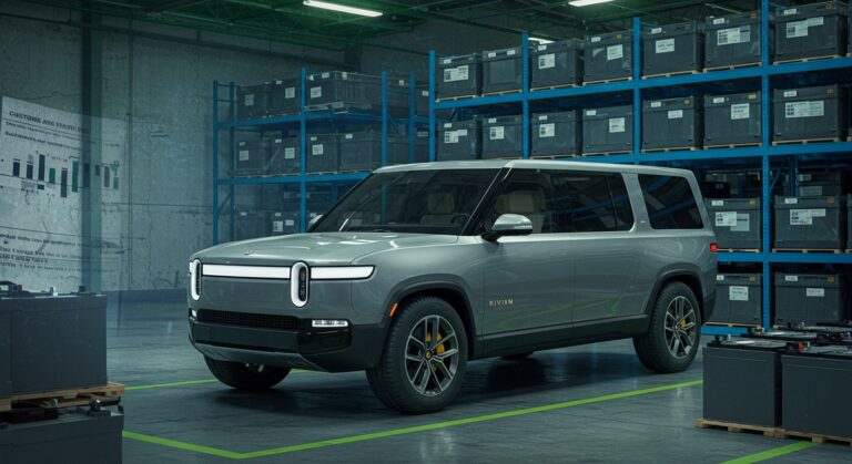 Rivian Stocke des Batteries pour Défier les Tarifs   Innovationsfr