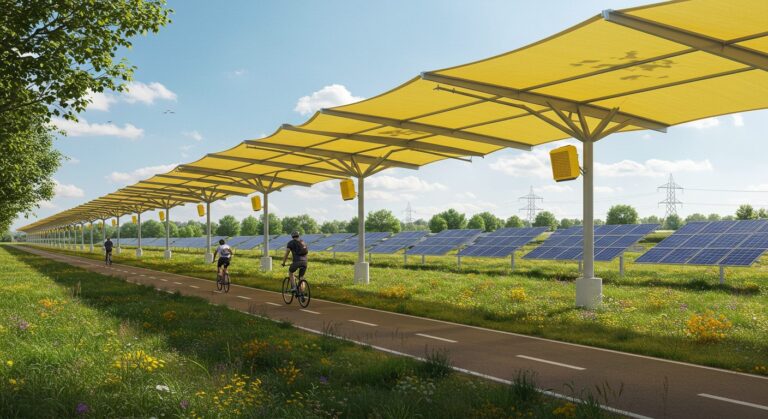 Premier Parc Solaire Linéaire Français Innovant   Innovationsfr