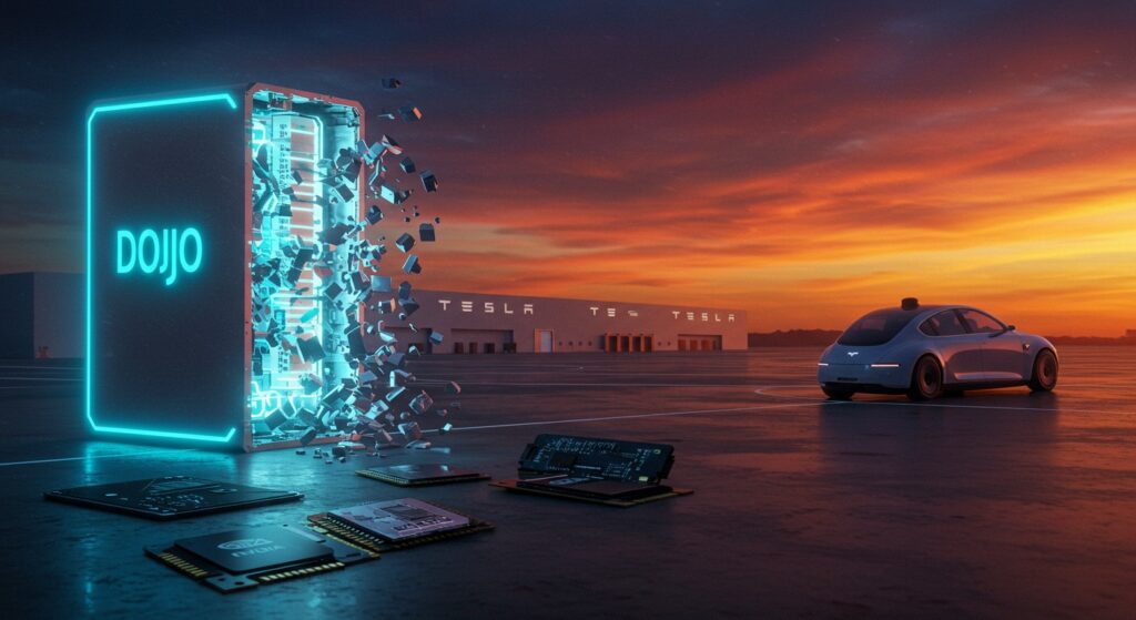 Tesla Dojo Ramp Tesla Abandonne Dojo : Un Tournant pour l’IA