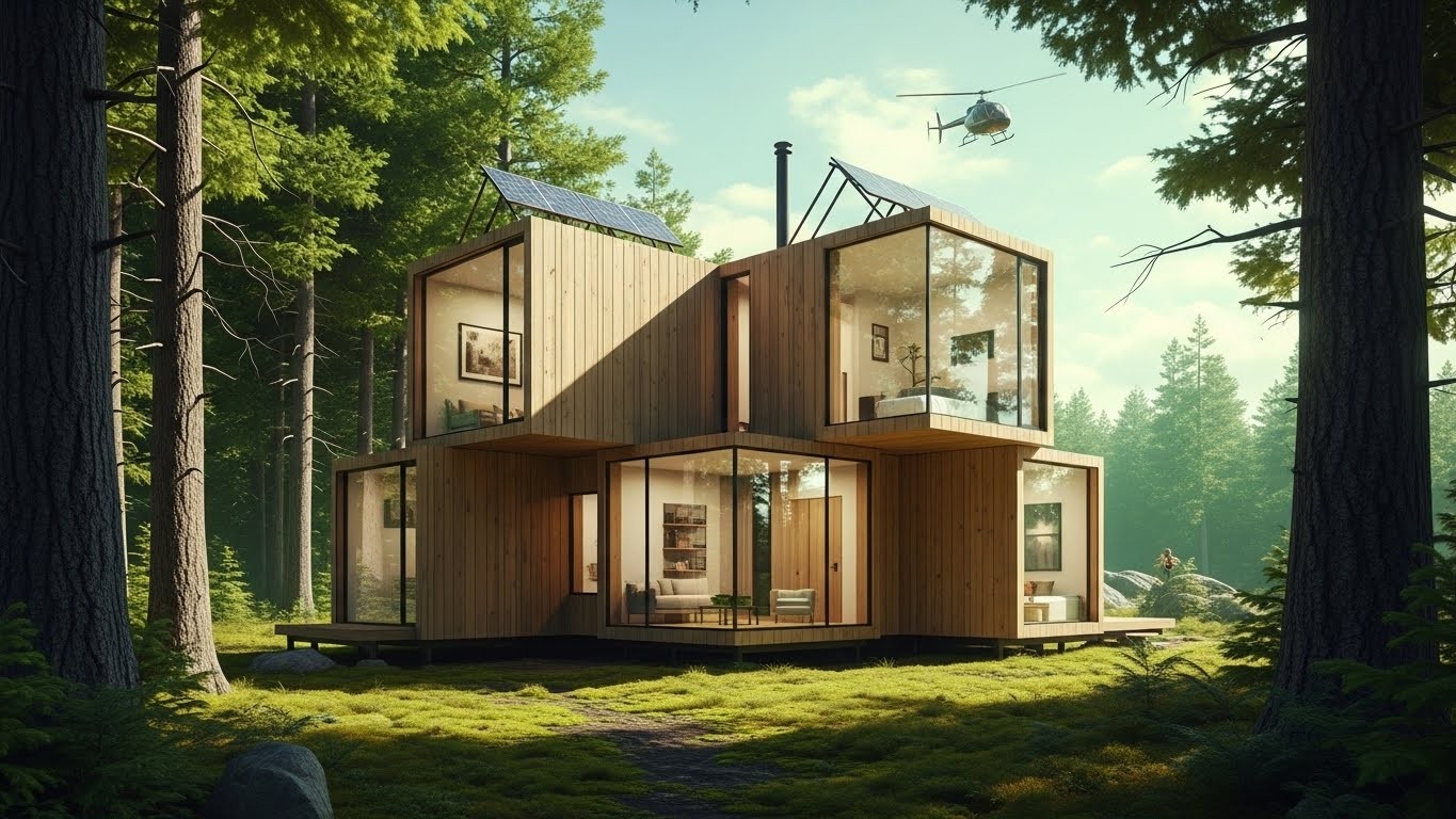 Cabane Off Grid Géométrique Autonome   Innovationsfr