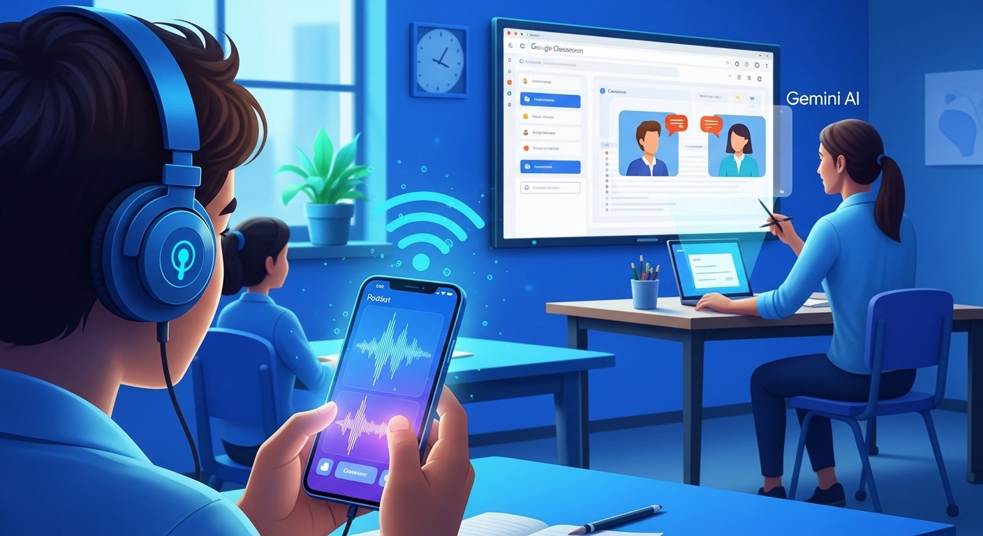 Google Classroom Lance les Podcasts Éducatifs avec Gemini   Innovationsfr