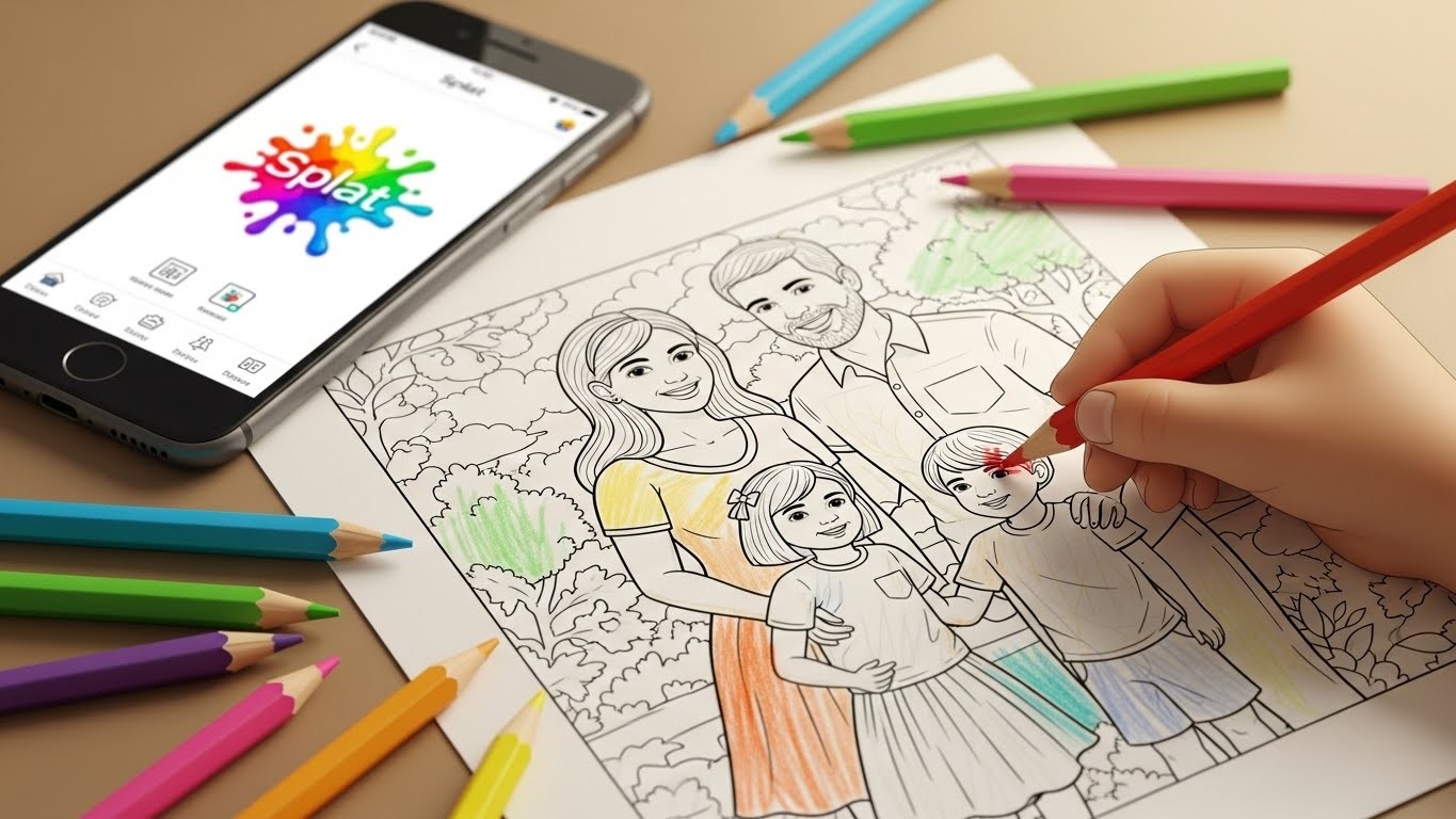 Splat  Vos Photos en Pages à Colorier IA   Innovationsfr