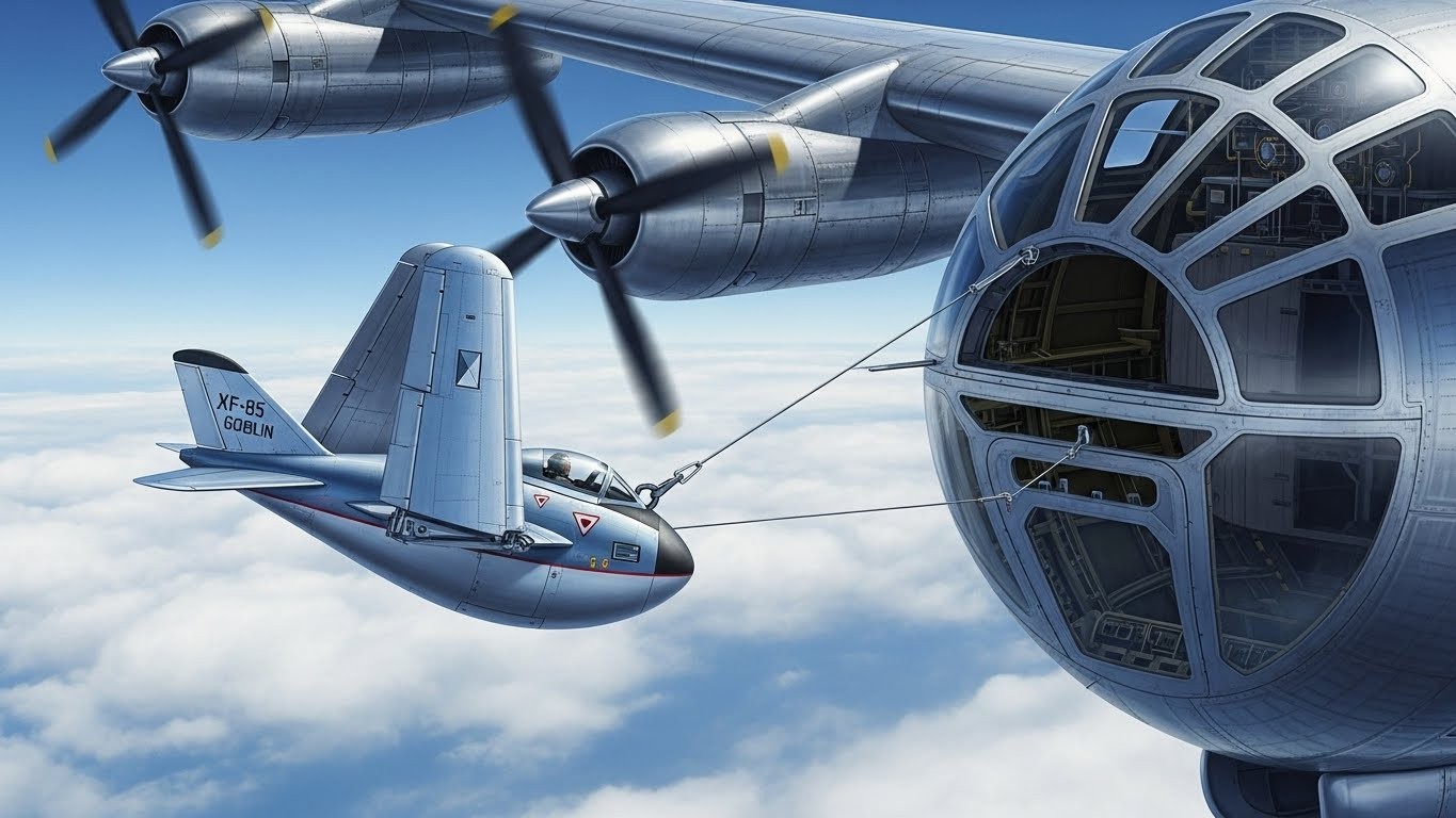 XF 85 Goblin  Le Chasseur Parasite Révolutionnaire   Innovationsfr