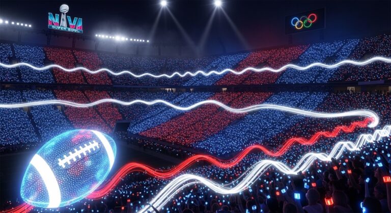 PixMob illumine Super Bowl et JO 2026   Innovationsfr