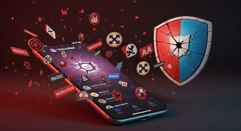 UpScrolled  Explosion et Dérapages sur la Modération   Innovationsfr