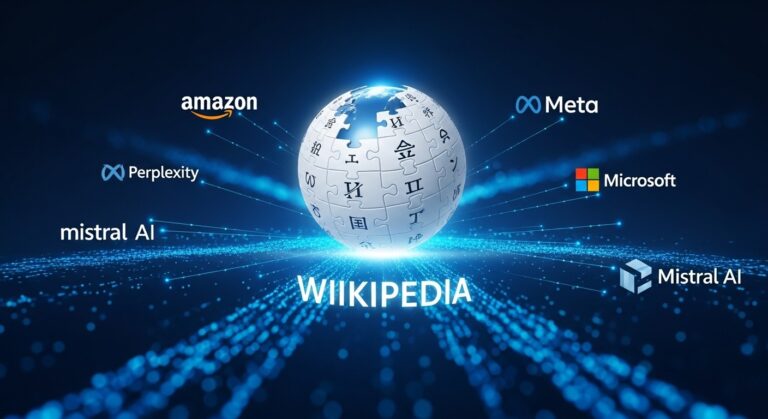 Wikimedia Sallie à Meta Amazon et Microsoft pour lIA   Innovationsfr