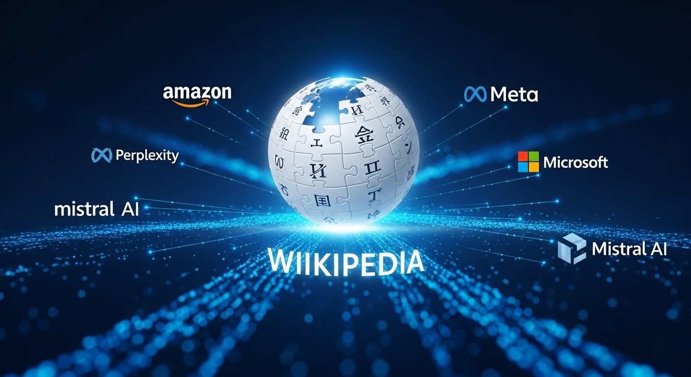Wikimedia Sallie à Meta Amazon et Microsoft pour lIA   Innovationsfr